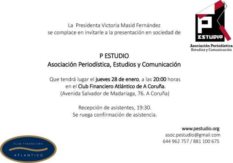 INVITACION P ESTUDIO 28 ENERO 2016