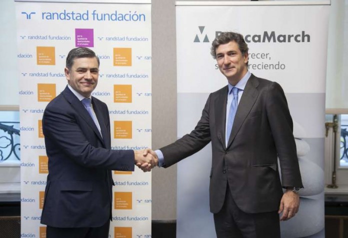 Rodrigo Martin, presidente ejecutivo de Randstad en Espana, y Jose Nieto, consejero delegado de Banca March